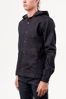 HOODED SHIRT RAW DENIM